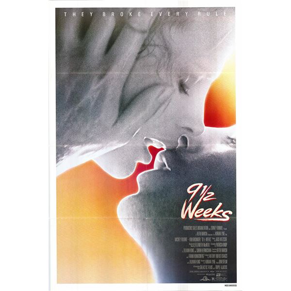 9 1/2 Weeks original 1986 vintage international one sheet poster