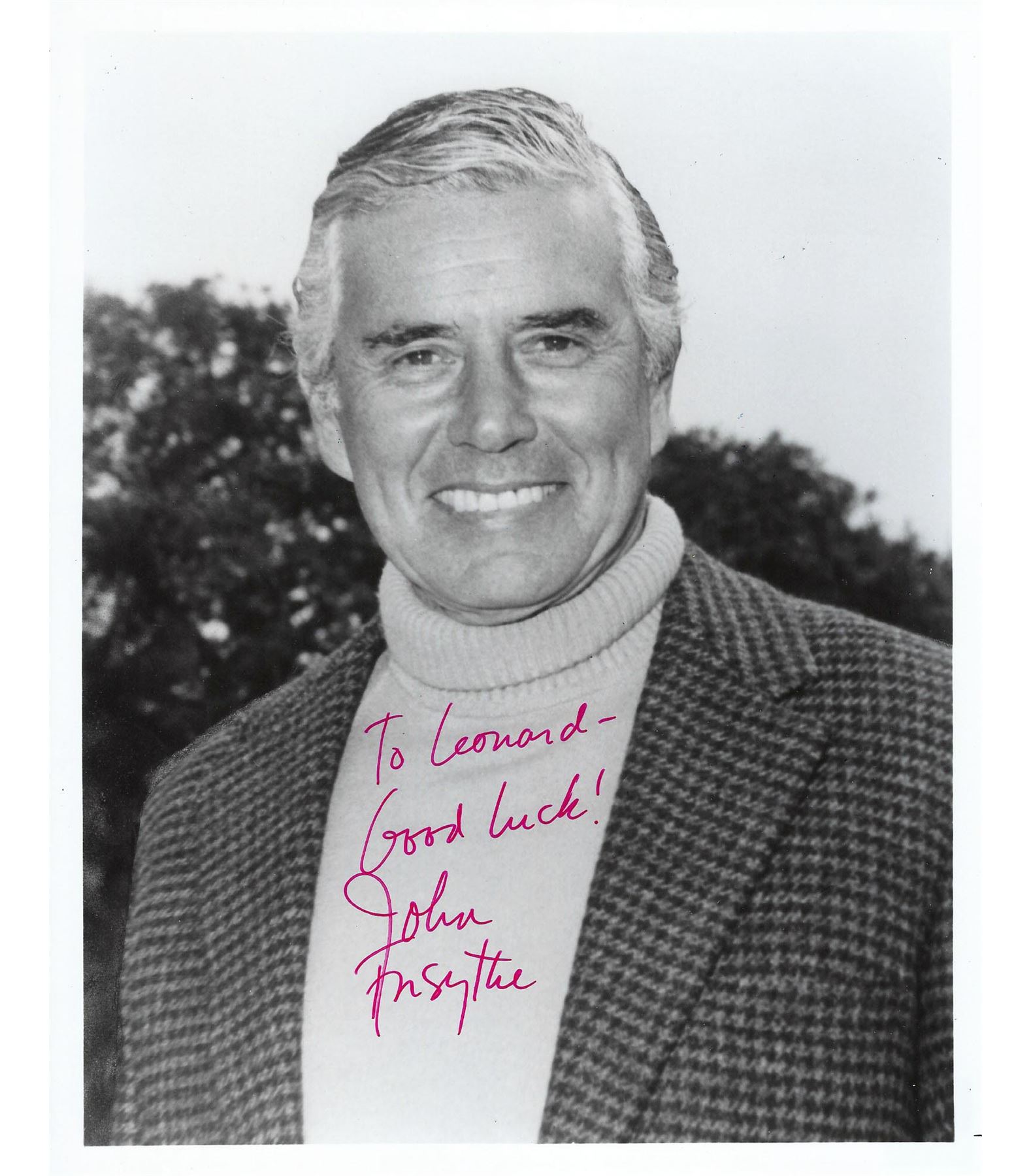 John Forsythe signed photo