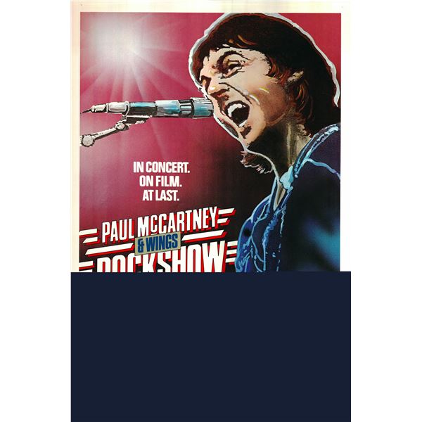 Paul McCartney and Wings Rockshow 1980 original vintage one sheet poster