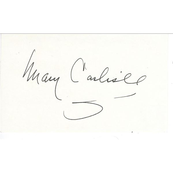 Mary Carlisle original signature