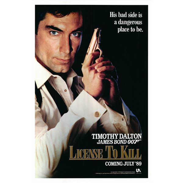 License to Kill 1986 original vintage one sheet poster