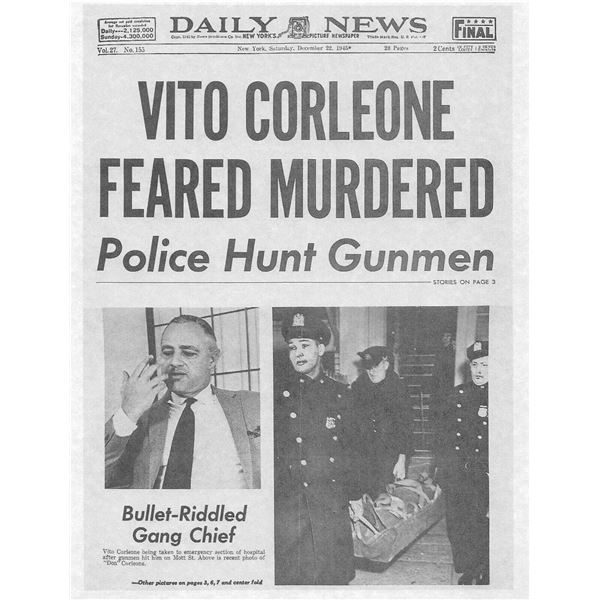 The Godfather Daily News Prop Print