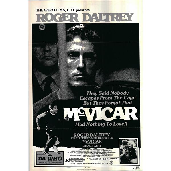Roger Daltrey McVicar original 1981 vintage one sheet poster