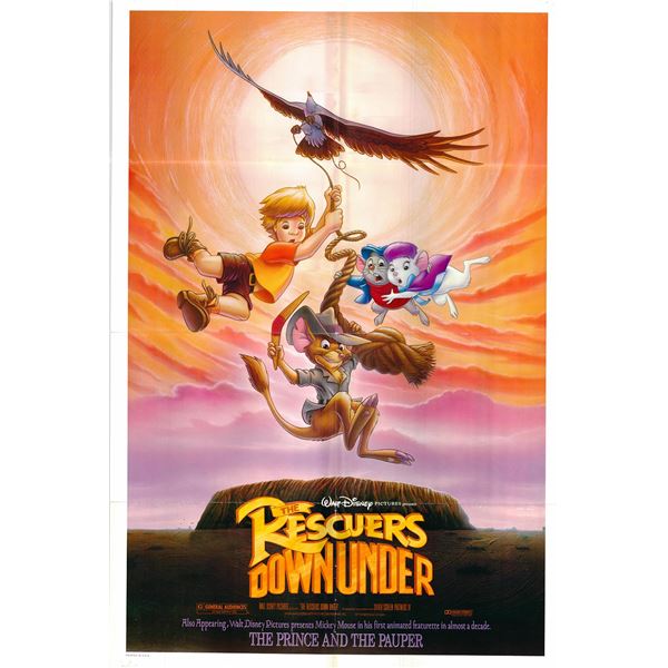 The Rescuers Down Under original 1990 vintage one sheet poster
