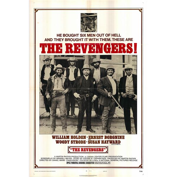 The Revengers original 1972 vintage one sheet movie poster