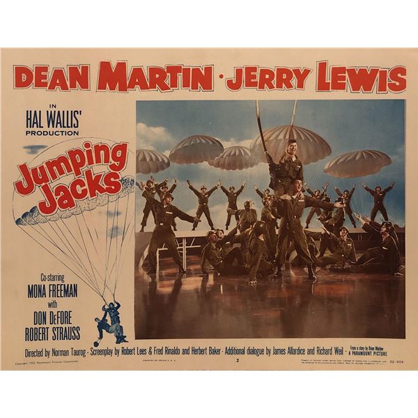 Jumping Jacks: Martin & Lewis original 1952 vintage lobby card