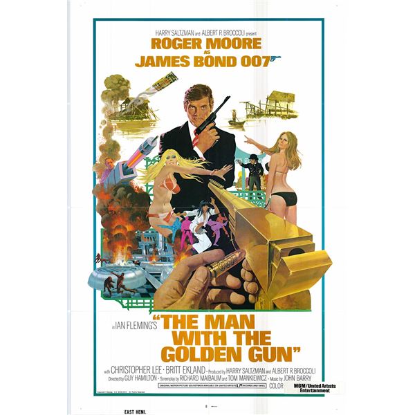 The Man with the Golden Gun original 1974 vintage International East one sheet poster