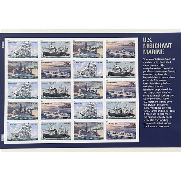 2011 US Merchant Marine stamp set of 20