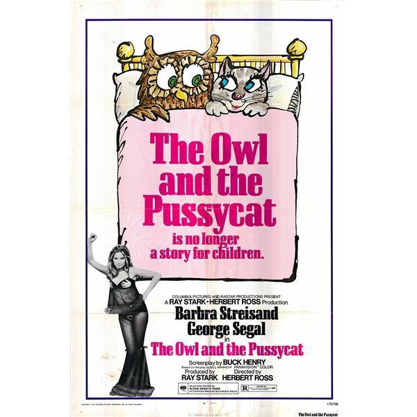 The Owl and the Pussycat original 1973R vintage one sheet poster
