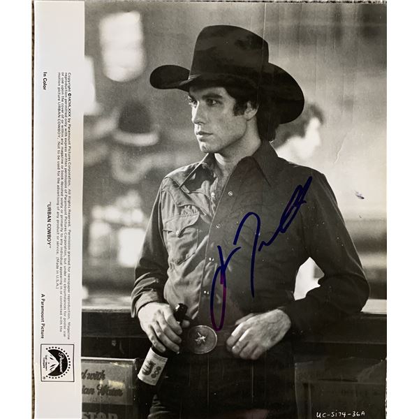 John Travolta Urban Cowboy signed photo