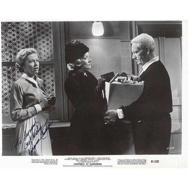 Judgment at Nuremberg Virginia Christine signed movie photo