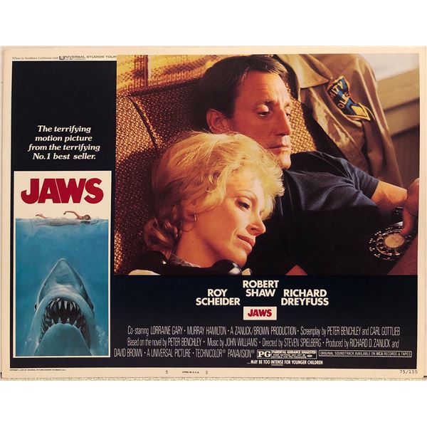 Jaws original 1975 vintage lobby card