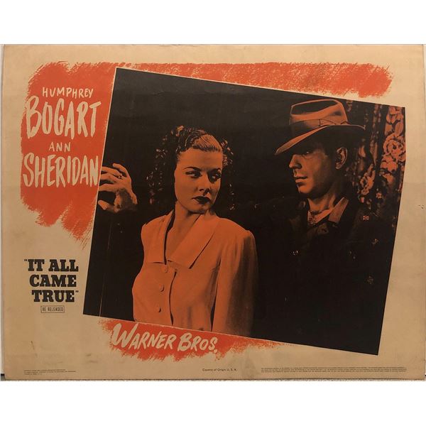 It All Came True original 1941R vintage lobby card
