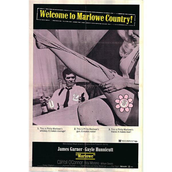 Marlowe original 1969 vintage one sheet poster