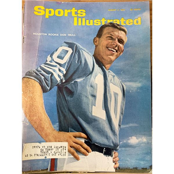Sports Illustrated Magazine 1964 Don Trull Issue