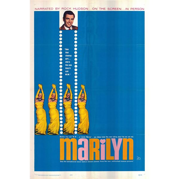 Marilyn original 1963 vintage one sheet poster