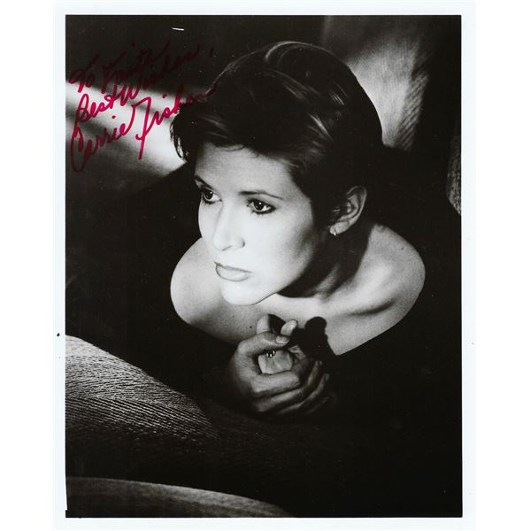 Carrie Fisher signed photo