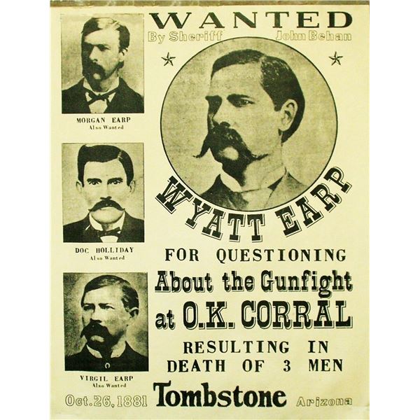 Wyatt Earp Wanted Poster