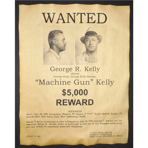 Machine Gun Kelly Wanted Poster