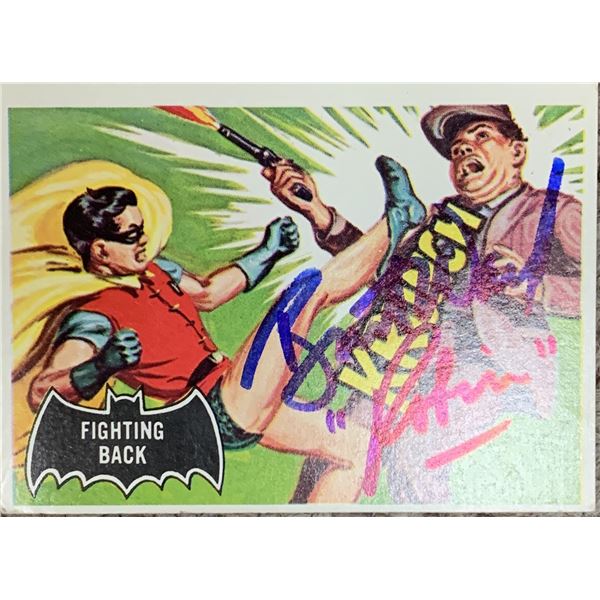 Burt Ward Robin 1966 signed trading card.