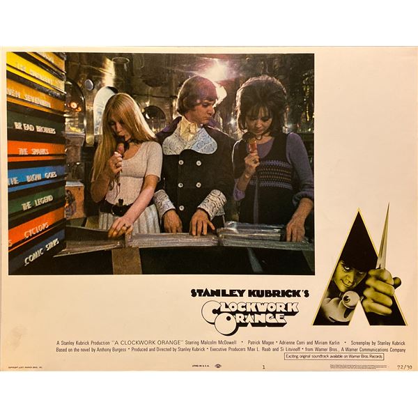 1971 A Clockwork Orange original vintage lobby card