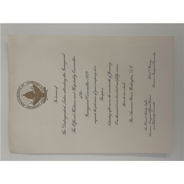 1957 Dwight D. Eisenhower inauguration invitation