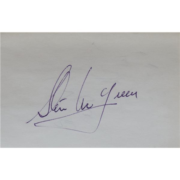 Steve McQueen signed slip