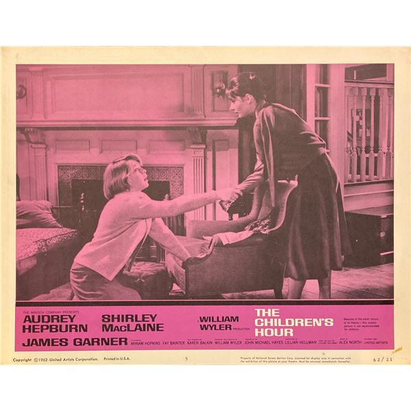 1962 The Children's Hour original vintage lobby card