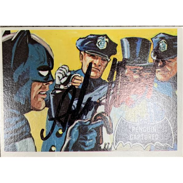 Adam West Batman signed 1966 trading card