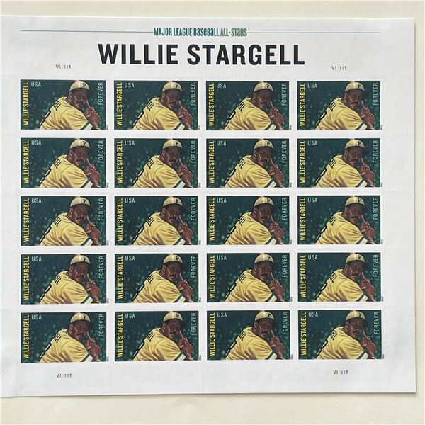 Major League Baseball All-Stars: Willie Stargell 2012 First-Class Forever Stamp Sheet