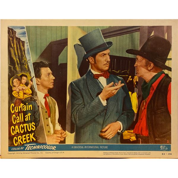 Curtain Call at Cactus Creek 1950 original vintage lobby card