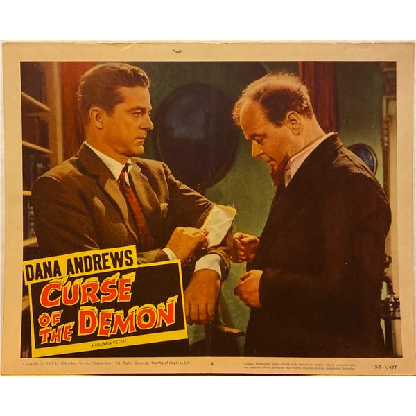 Curse of the Demon 1957 original vintage lobby card