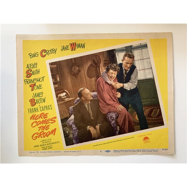 Here Comes the Groom original 1951 vintage lobby card