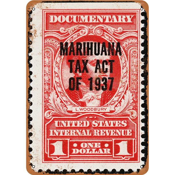 "Marihuana Tax Act of 1937" Vintage $1 Stamp poster