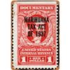 Image 1 : "Marihuana Tax Act of 1937" Vintage $1 Stamp poster