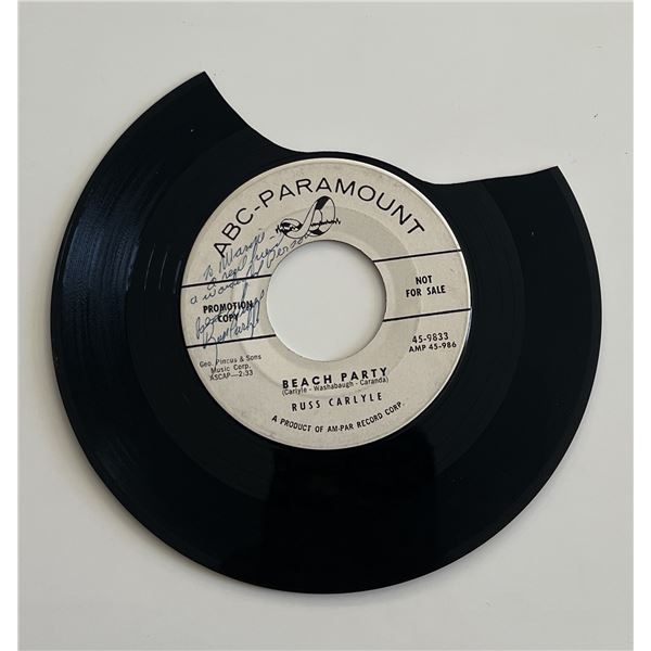 Russ Carlyle signed promo record