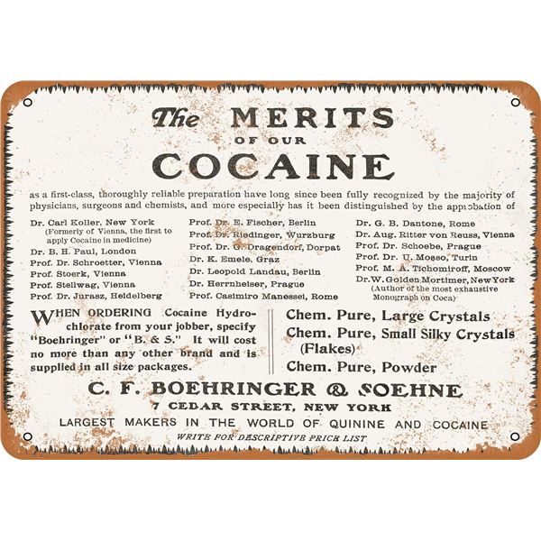 The Merits of Cocaine Vintage Poster