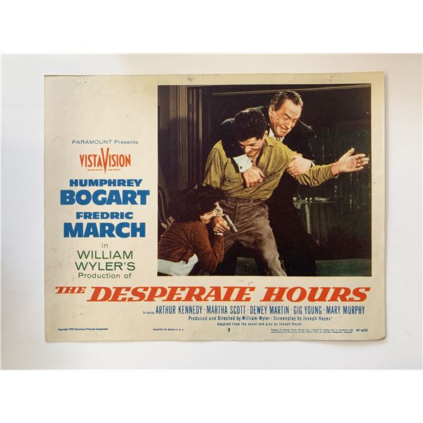 The Desperate Hours original 1955 vintage lobby card