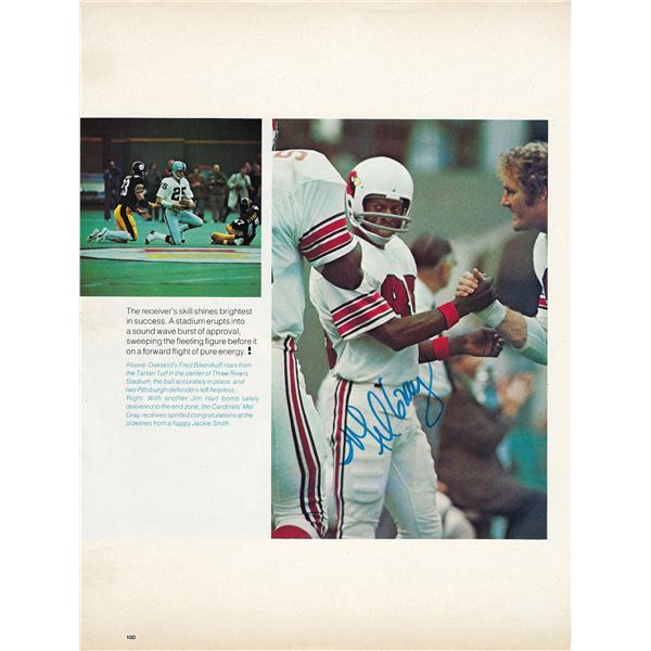 Mel Gray signed magazine photo