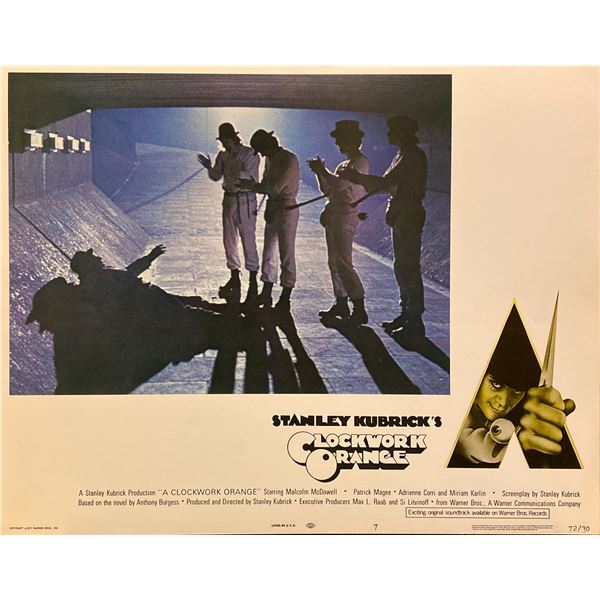 1971 A Clockwork Orange original vintage lobby card