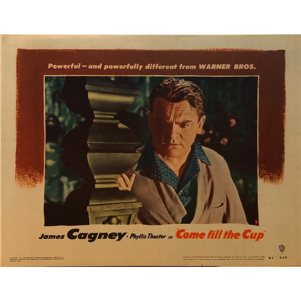 Come Fill the Cup 1951 original vintage lobby card