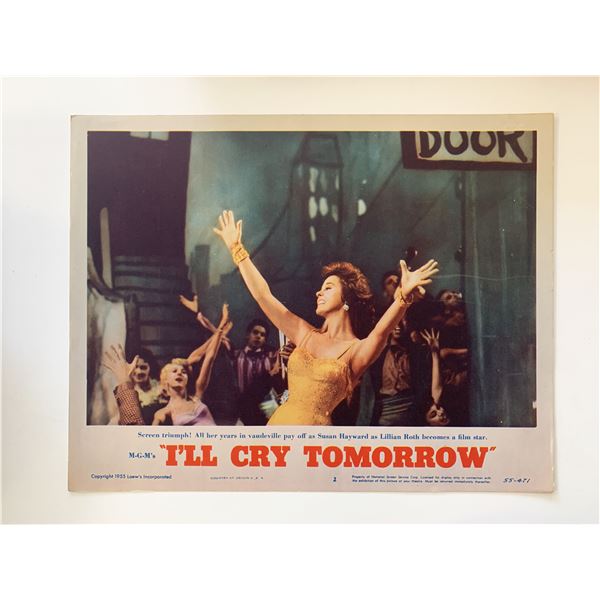 I'll Cry Tomorrow  original 1955 vintage lobby card