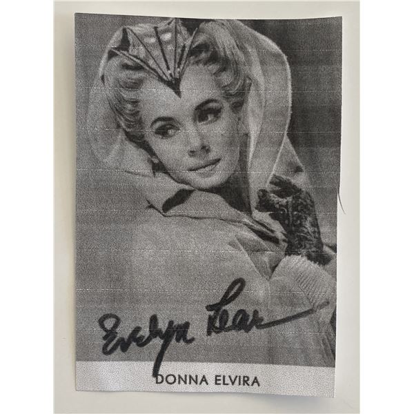 Evelyn Lear signed photo