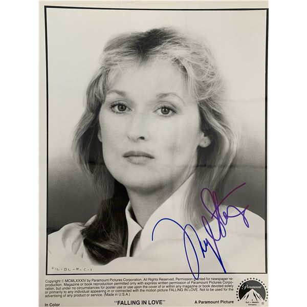 Falling In Love Meryl Streep signed photo
