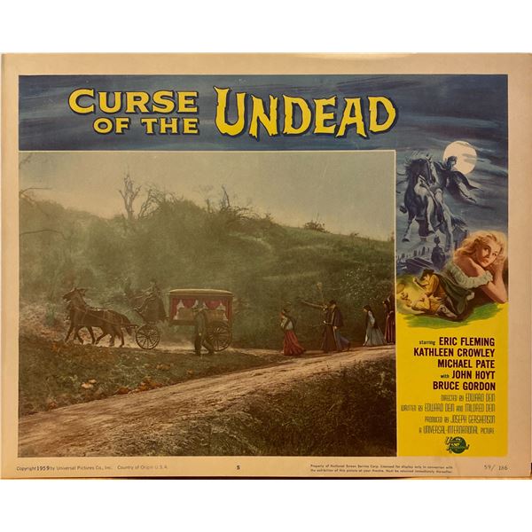 Curse of the Undead 1959 original vintage lobby card