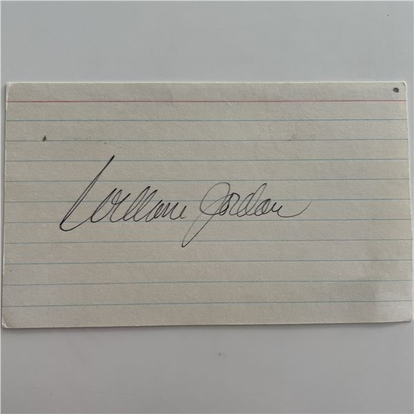 William Jordan signature cut
