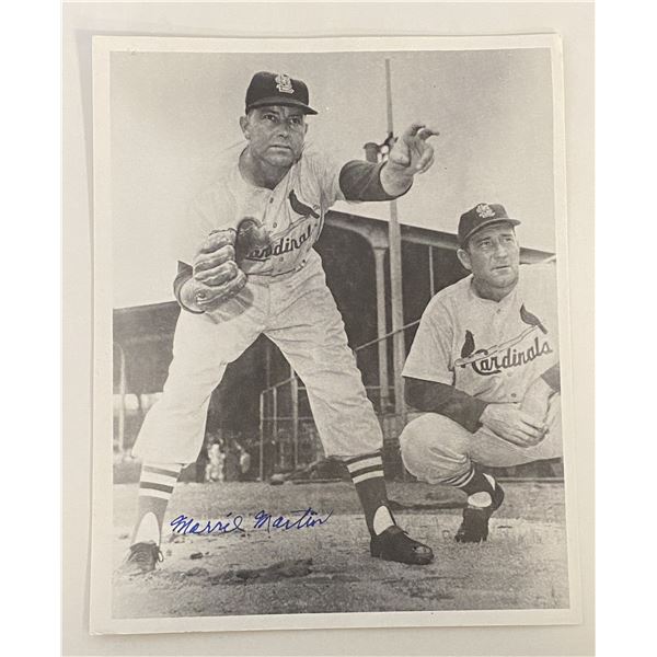 Cardinals Morrie Martin signed photo