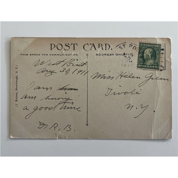 1911 West Point signed postcard
