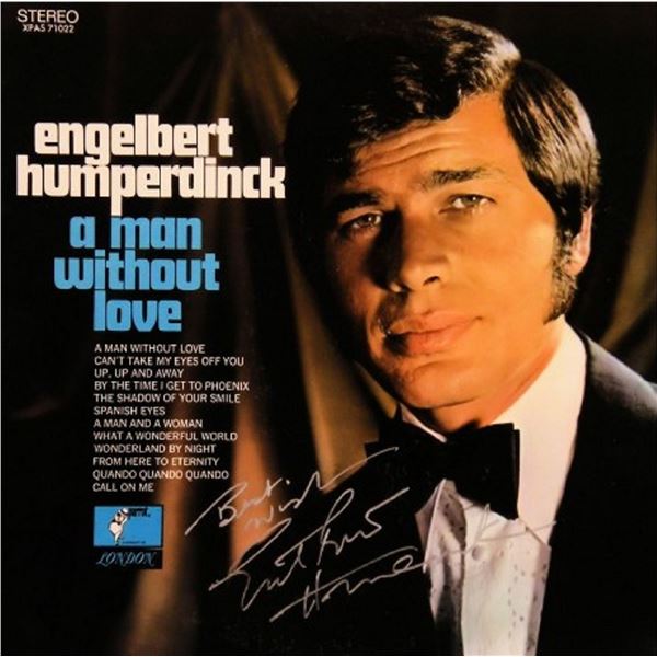 Engelbert Humperdinck signed "A Man Without Love" album