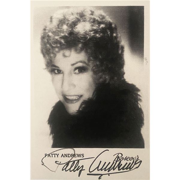 Patty Andrews Signed Photo